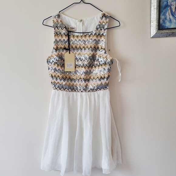 sequins white dress - Picture 2 of 3